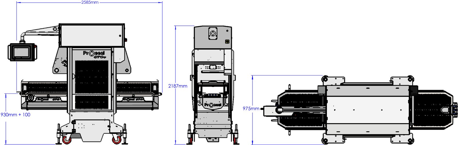 Proseal GT0e &mdash; Dimensioni e layout