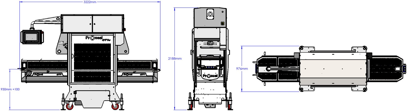 Proseal GT1e &mdash; Dimensions and layout