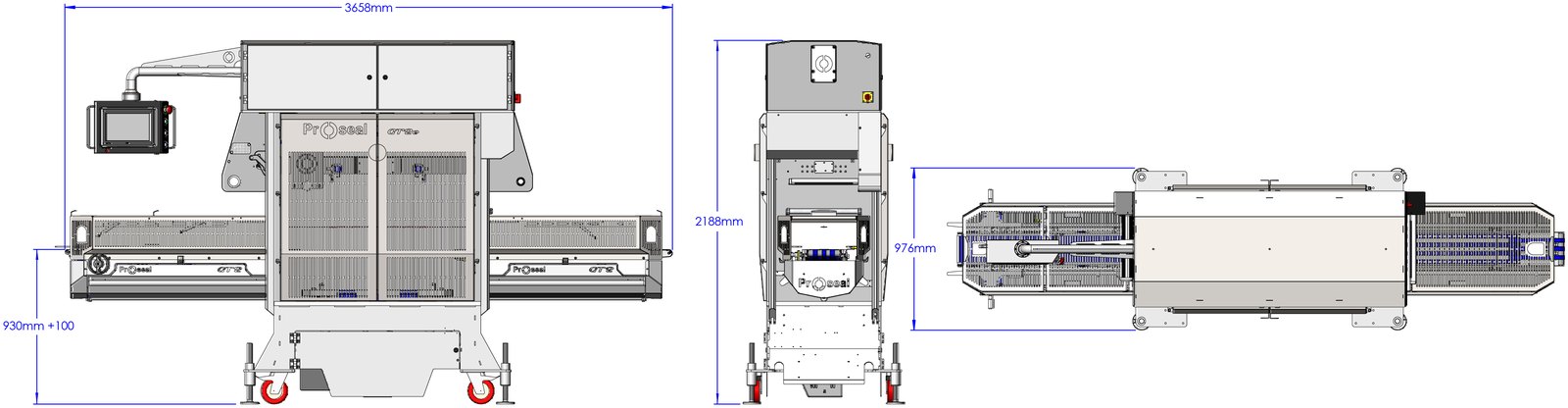 Proseal GT2e &mdash; Dimensions and layout