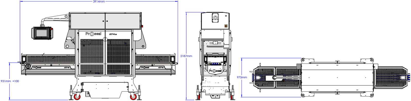Proseal GT4e &mdash; Dimensions and layout