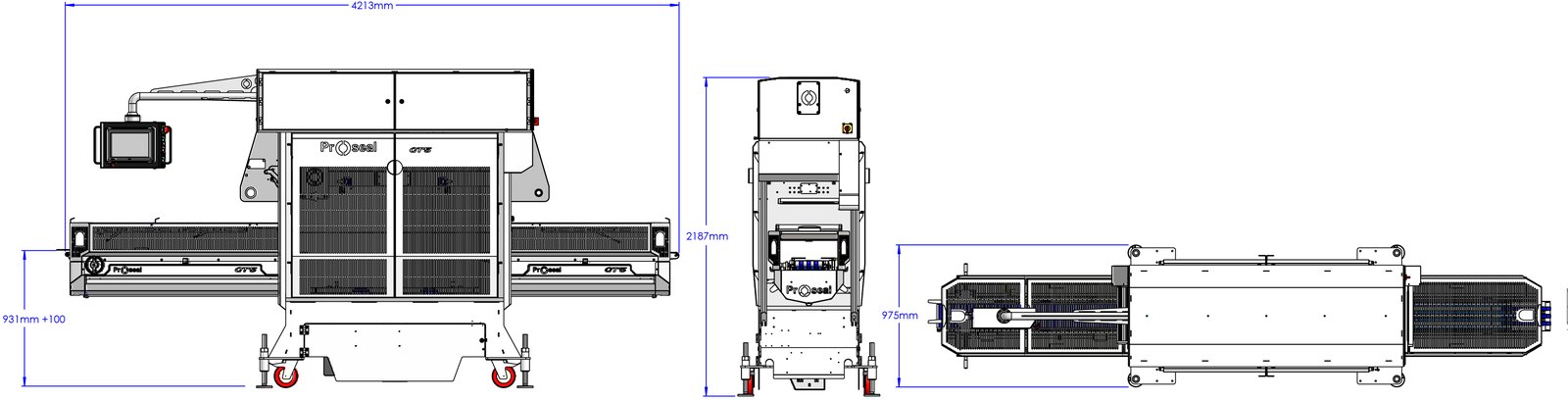 Proseal GT5e &mdash; Dimensions and layout